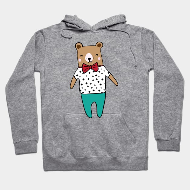 Cute little bear Hoodie by bigmomentsdesign